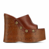 Coarse Slippers Women 2025 New Large-Size Wearing Thick-Soled Waterproof Table Sandals Metal Buckle