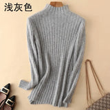 100% Mink Cashmere Knitted Pullover Women's Sweater Jumper Super Warm Female Soft Elasticity Slim Sweater Full