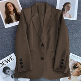 Green Suit Jacket Woman 2025 Spring And Autumn New Leisure Temperament High-End Sense Fried Street Small Suit Suit