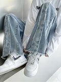 Women Loose Vintage Pants Girl Fashion Harajuku Baggy Jeans Casual Funny Clothing Ins Gothic Trousers Summer Straight