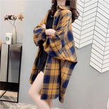 Zingj Shirt Female Long Coat Tide Ins2024 Autumn New Loose Grinding Hair Retro Hong Kong Flavor Long Sleeve Coat-Outfit
