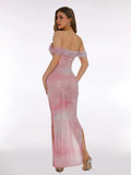 Women's Sexy Out-To-Shoulder Chest Clairvoyant Dress Dress Dress Dress