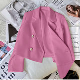 Zingj Jade Green Suit Jacket Female Autumn 2024 New Small Temperament Casual Versatile Small