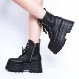 New Large-Size Thick-Bottomed With Short Boots Women's Round-Headed Pine Cake Fashion Martin