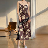 And Summer New Women's Satin Silk French Style Sexy Fashion Invisible Zipper Design Refreshing Breathable Suspender