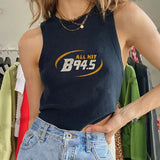 Logo Print Rib Tank TopOutfit