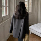 Gray Small Suit Jacket Woman Small Man 2025 Spring And Autumn New High-End Design Sense Niche Casual