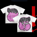 T-Shirt Men's Hip Hop Animation Exaggerated Printed T-Shirt Super Big Goth Harajuku Street Clothing Casual