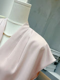 Zingj Sense Of Satin Acetic Acid Shirt Female Design Sense Niche V-Neck Solid Color French Small Flying Sleeve Summer Top