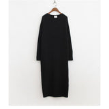 Plus Size Long Sleeve Knitting Sweater Winter Maxi Bodycon Loose Skater Fashion Dress Warm Elegant For Women Ladies