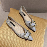 Shoes Women 2025 Spring And Autumn New Soft-Soled Tip Flat-Soled Single Shoes Net Red Shallow Evening Wind Gentle