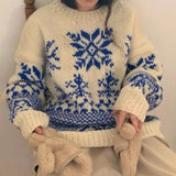 Jacquard Christmas Sweater- Outfit