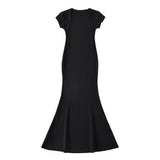 Zingj Trendy Women's Dress Street Shot Square Collar Fishtail Short-Sleeved Dress Slim Body Shows Thin Buttocks Spicy Girls Short