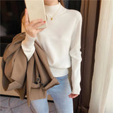 Zingj Milk Sweater Women Wear Semi-High Collar Knitted Bottomed Sweater In Autumn And Winter, A New 2023 Soft Top