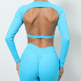 Zingj Sports Top For Women's Running Quick Dry Yoga Suit Tight Long Sleeve Fitness Suit-Outfit
