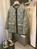 2022 New Loose Long Sleeve Cotton Coats Fashion Casual Button Pocket Winter Jacket Women Basic Light Warm Female