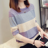 Women Warm O-Neck Pullover Sweater Autumn Casual Basic Knitted Sweater Female Fashion High Street Ladies Jumper