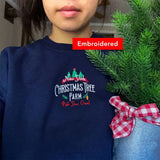 Christmas Tree Farm Embroidered Crewneck Sweatshirt- Outfit