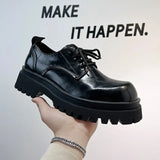 2025 New Platform Derby Shoes Bright Face British Harbor Wind Leather Shoes Casual Shoes Niche Tide Premium