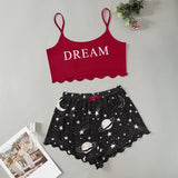 Printed Girls' Short-Sleeved Shorts Sexy Pajamas Girls' Cartoon Leisure PJ Leisure Home