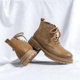 Zingj Men's Fashion Boots 2024 New Vintage Work Boots