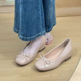 Fairy Wind Round Head Retro Bow Coarse Single Shoes Summer New Fashion Mary Treasure