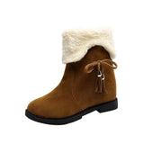 Celebrity Snow Boots 2024 Autumn And Winter New Korean Version Of Short Boots Plush Thickened Warm Cotton Boots