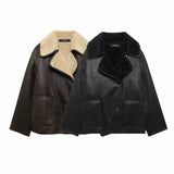 Women's 2025 Autumn And Winter New Street Fashion Fur Integrated Double-Sided