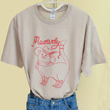 Cartoon Cowboy Cat Print Oversized T-shirtOutfit
