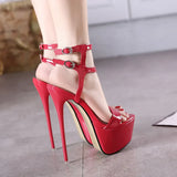 Dancing Shoes Heels Ladies Large Heels Women 41-45 Sexy Waterproof Platform Stilettos