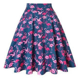 Dot 50s Vintage Woman Tunic Skirt High Waist Pleated Midi Retro Clothing Summer Audrey Hepburn Chic Swing Beach