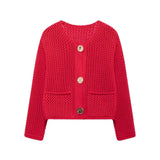 Autumn Street Shirt Fashion Cute Crochet Wool Vest Knitted Thick Knitted Vest Women's