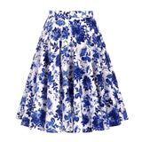 Animal Leopard Retro Vintage 50s Skirt Women Ladies A Line Midi Floral Print 2022 Sexy High Waist Swing Pinup