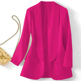 Zingj East Hot Style Spring And Autumn Temperament Commuting Solid Color Lapel Long Sleeve Small Suit Korean Version Coat