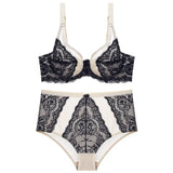 French Lace Embroidery Bra Set Push Up Lingerie Ultra-thin Underwear Set Sexy Transparent Panties For Women