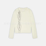 19 Street Threo Cotton-Haired Hob-Throgo-Style Loose Y2k Round Collar Long-Sleeved Shabby