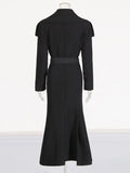 Temperament Famous Wind Fish Tail Hem Jacket 2025 New Heavy Industry Waist Seal Design Slim Thin Robe