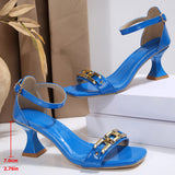 Chain With A Heel Sandals Woman's Head Buckle Thin Fashion Cool