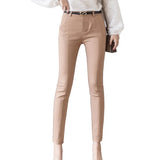 Women 2019 New Ankle-length Capris Female Leggings Pantalon Femme Workwear Slim High Waist Elastic Casual Woman