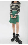 Clothes Women's Denim Short Skirt High Waist Vintage Streetwear Europe and America Fashion Irregular Brown Jean