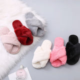Zingj Slippers Female 2023 Spring Autumn New Women's Moon Flat Bottom Home Indoor And Outdoor Wear Plush Cotton Mop- Outfit