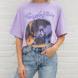 Band Graphic Tee Shirt Women 2021 Summer Short Sleeve Purple Boyfriend T-shirts Femme Retro Streetwear Sexy Crop