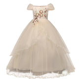 Unicorn Cosplay Girl Dress Party Elegant Flower Lace Long Tutu Formal Ball Gown Princess Baby Dresses 5 7 8 12 14
