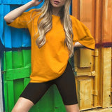 Solid Outfits Women's Two Piece Suit with Belt Home Loose Sports Tracksuits Fashion Bicycle Summer Hot Suit