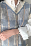 Vest Women Spring Autumn New Vintage Sleeveless Sweater Korea Casual Ladies Knitted Vest Tops 2023 Woman Sweater