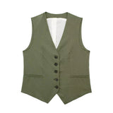 2025 New Women's Linen Blend, Vest, Vest And Shorts
