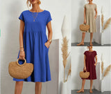 Fashionable Summer Elegant Cotton Linen A-