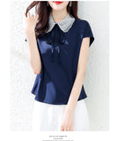Female 2025 Summer New Short-Sleeved Fashion Doll Collar High-End Temperament Mulberry Silk Jacket