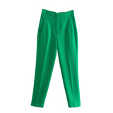 Workplace Women's Display High Waist Waist Suit Trousers 38 Color Reduced Age And Ankle