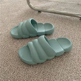 Slippers Summer Sandals Thicken EVA Soft Bath Slip Cute Ins Cloud Shap Design Antislip Sole Flat Slide